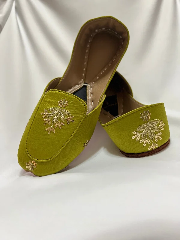 Lime green beauty loafers