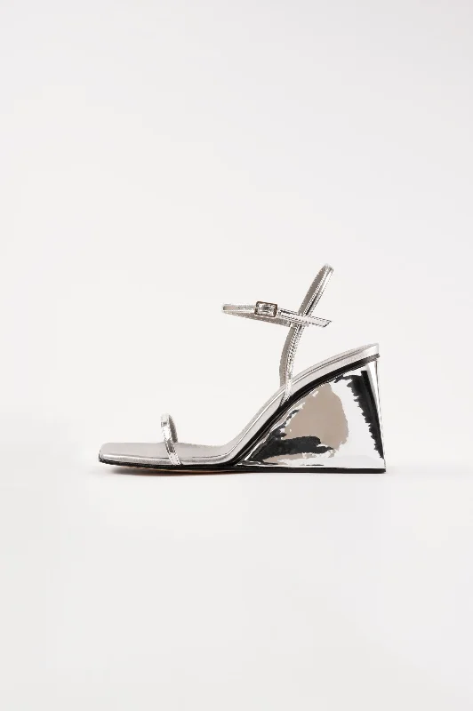 MIRTA - Silver Leather Sandals