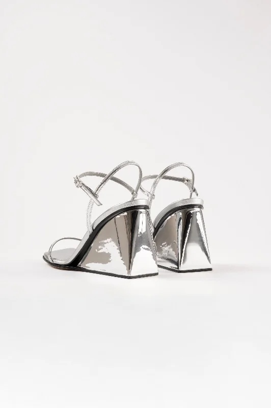 MIRTA - Silver Leather Sandals