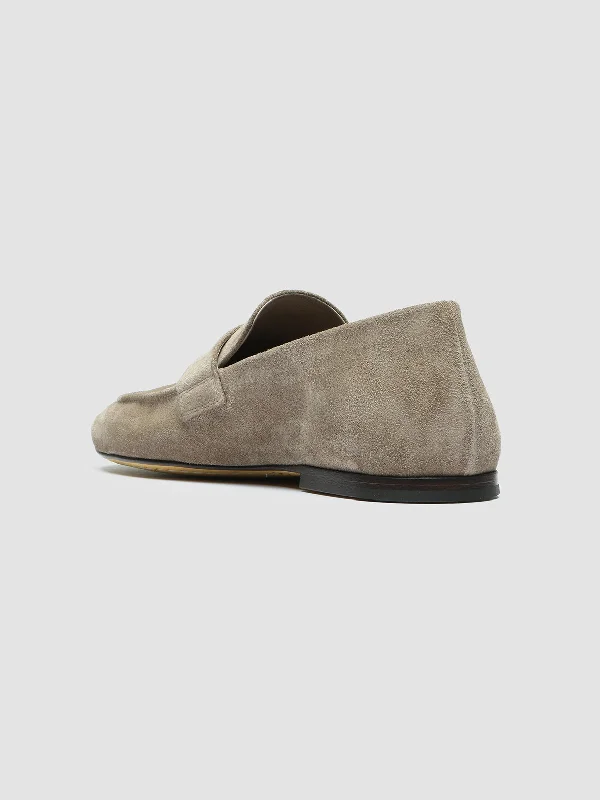 BLAIR 001 - Taupe Suede Loafers