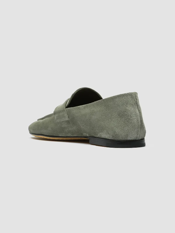 BLAIR 001 - Green Suede Loafers