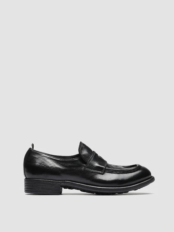 CALIXTE 020 - Black Leather Loafers