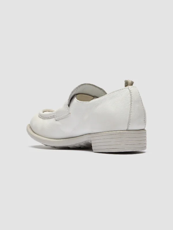 CALIXTE 020 - White Leather Mocs Loafers