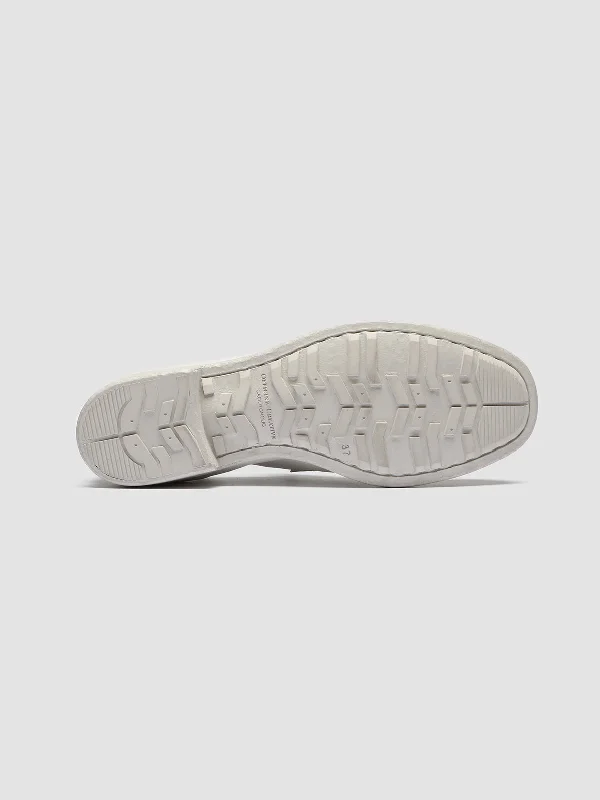 CALIXTE 020 - White Leather Mocs Loafers