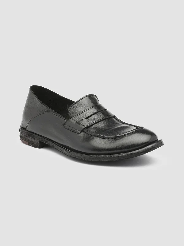 LEXIKON 516 - Black Leather Loafers