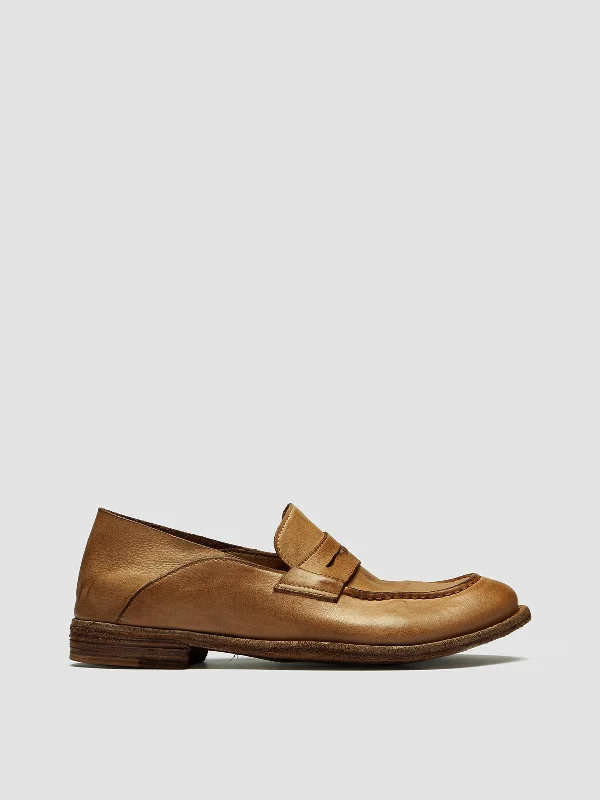 LEXIKON 516 - Brown Woven Leather Loafers