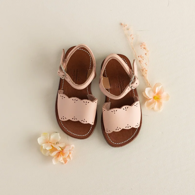 Pink Sorbet Bella {Children's Leather Sandals}