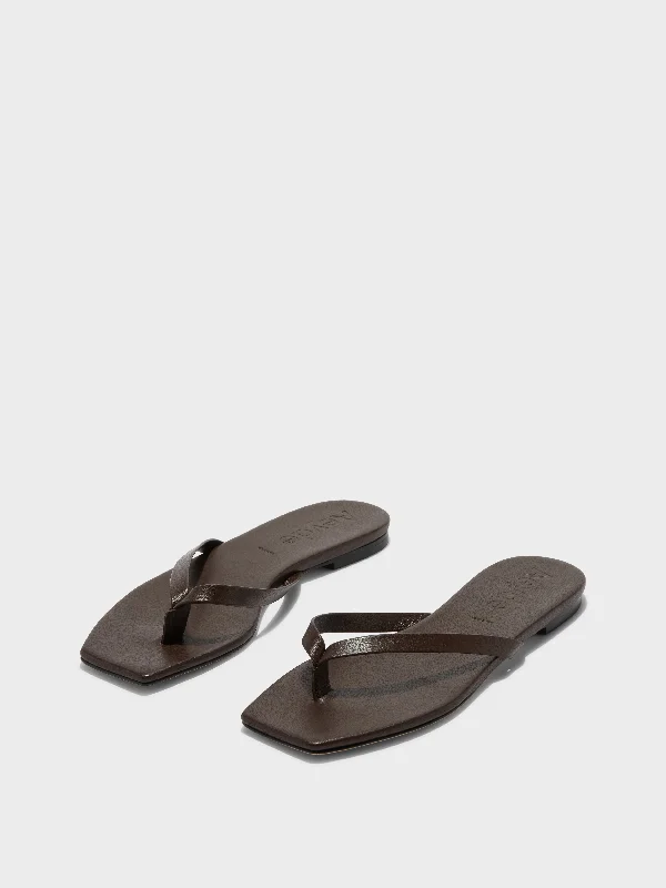 Renee Leather Toe-Post Sandals