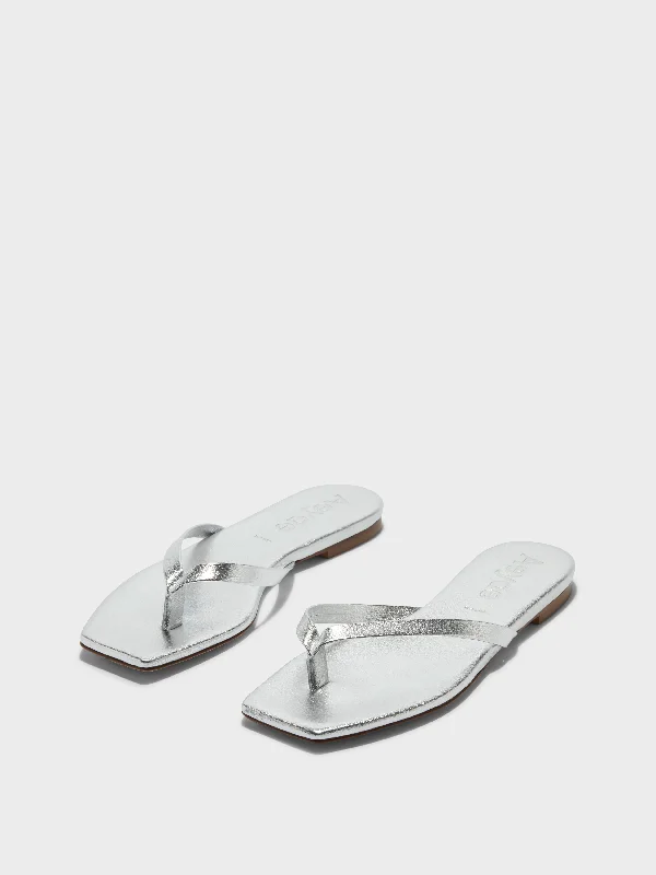 Renee Leather Toe-Post Sandals