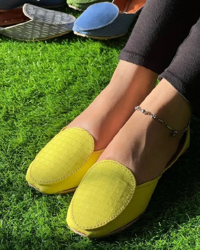 Yellow casual loafers