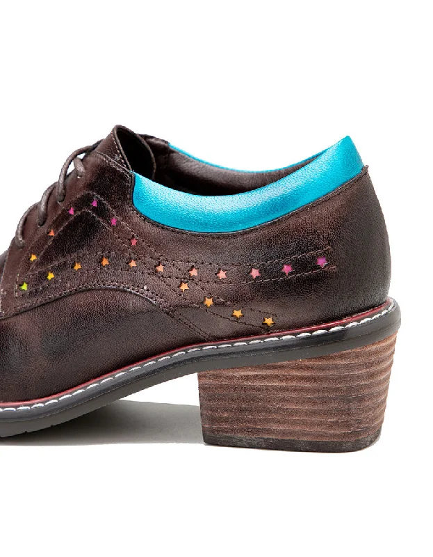 Hand-painted Vintage Oxford Shoes for Women