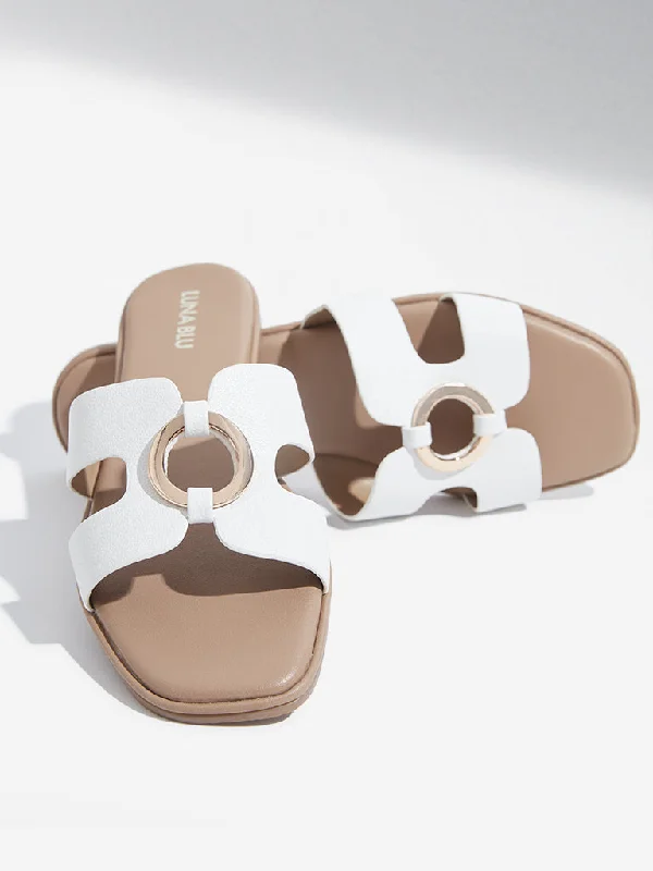 LUNA BLU White Metal-Detailed Slides