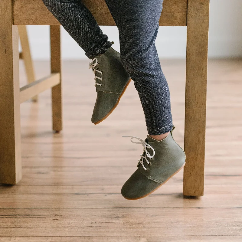 Sage - High Top Oxfords - Hard Sole