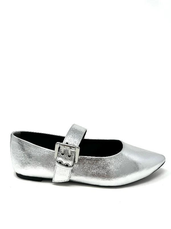 Spinning Around Flat in Silver from BC Footwear