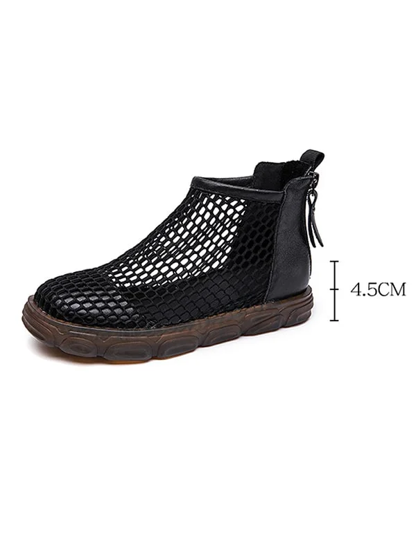 Summer Mesh Breathable Retro Leather Sandals Boots