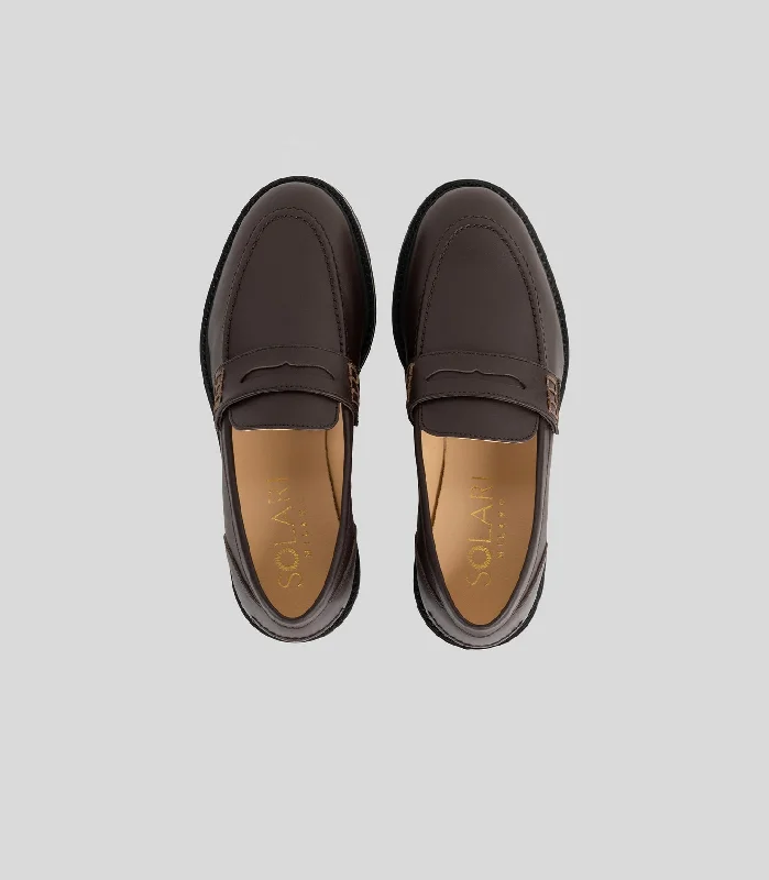 Women's Loafer in Brown from Solari Milano