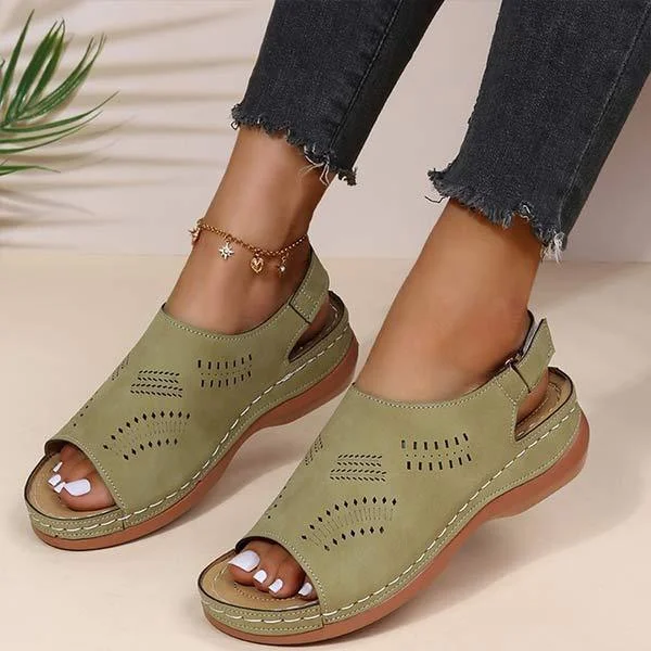 Women'S Vintage Cutout Open Toe Sandals 11737704